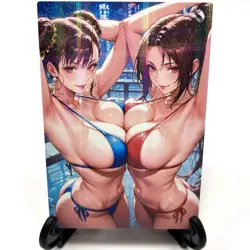 Street Fighter Chun-Li Mai Shiranui Sexy Anime Waifu Girl Goddess Story Art Card - Image 2
