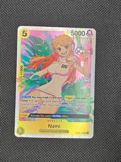 One Piece TCG Nami OP08-106 Super Rare Two Legends Holo Foil Card SR - Image 1