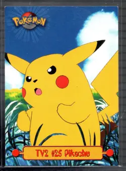 TV2 # 25 Pikachu Non Holo TOPPS TV Animation Edition Series 1 POKEMON Card - LP - Image 1
