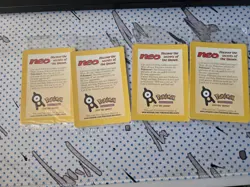 4x SEALED New Entei 34 Black Star Movie Promo Reverse Holo Neo Pokemon Card - Image 1