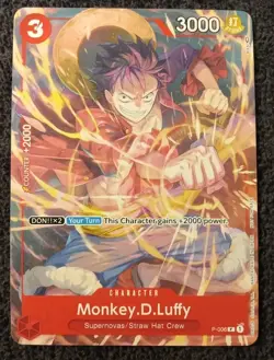 2022 One Piece Card Game Promo Monkey.D.Luffy #P-006 - Image 1