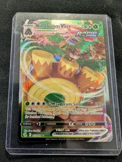Pokemon Card Rillaboom VMax 023/264 HP330 Rapid Strike pre-owned - Image 1