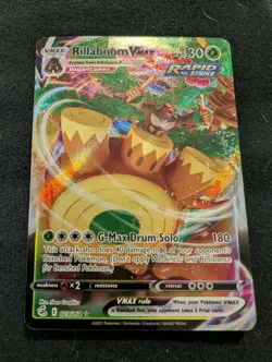 Pokemon Card Rillaboom VMax 023/264 HP330 Rapid Strike pre-owned - Image 2