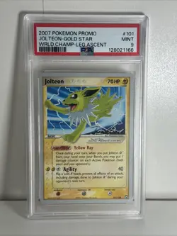 Jolteon Gold Star World Champ 2007 Promo PSA 9 Pokemon Card - Image 1