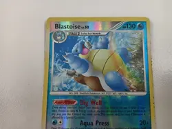Pokemon Blastoise Reverse Holo Trading Card Platinum 2/127 Rare 2009 TCG #Live - Image 2