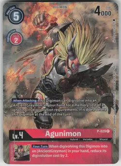 Digimon TCG Agunimon - P-029 (2nd Anniversary Frontier Card) Promo P-029 P - Image 1