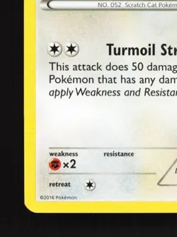 Meowth 74/124 LP Fates Collide English Pokemon Card TCG - Image 2