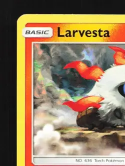 Larvesta 12/73 LP Shining Legends English Pokemon Card TCG - Image 4