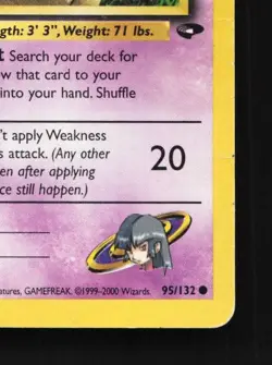 Sabrina's Drowzee 95/132 HP Gym Challenge English Pokemon Card TCG - Image 3