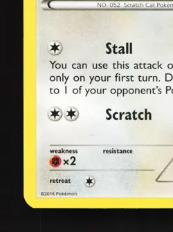 Meowth 88/114 Steam Siege MP Pokemon Card TCG - Image 2