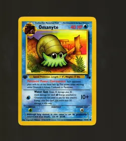 1st Edition Omanyte 52/62 Fossil 1999 WOTC Pokemon Card TCG MINT Vintage - Image 1