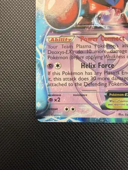 Deoxys EX Team Plasma BW82 Holo Black White Black Star Promo Pokemon TCG Card NM - Image 4