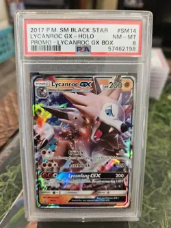 Lycanroc GX SM14 - PSA 8 -Holo Promo - SM Black Star Promo 2017 - Pokemon Card - Image 1
