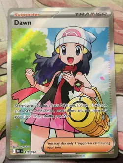 Dawn 118/094 Ultra Rare Full Art NM Pokemon Card Phantasmal Flames Trainer - Image 1