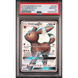 Umbreon GX SV69/SV94 Hidden Fates Full Art Rare PSA 10 Gem Mint Pokemon Card - Image 1