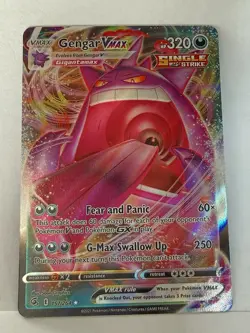 Pokemon TCG Gengar VMAX 157/264 Fusion Strike Ultra Rare Full Art Holo Card - Image 1