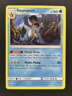 Swampert 35/168 - Sun & Moon Celestial Storm Non Holo Rare Pokemon Card - LP - Image 1