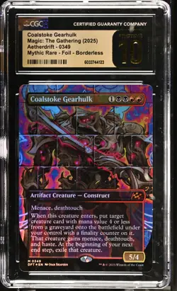 COALSTOKE GEARHULK Aetherdrift Borderless Foil Mythic CGC 10 Pristine MTG - Image 1