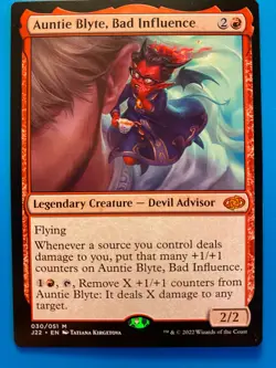 MTG 1x Auntie Blyte, Bad Influence # 30 Jumpstart 2022 Magic the Gathering x1 NM - Image 1