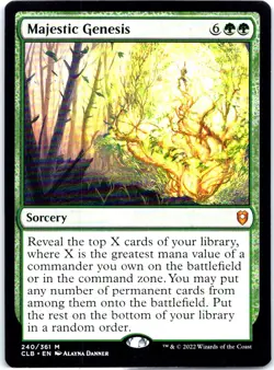 #240 Majestic Genesis MTG Commander Legends: Battle for Baldur's Gate Mythic - Image 1