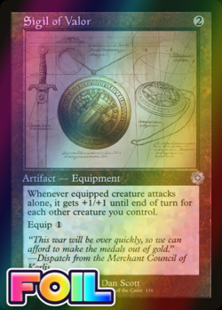x1 Sigil of Valor BRO RETRO BRR MTG 116/126 FOIL UNCOMMON SCHEMATIC M/NM 1x - Image 1