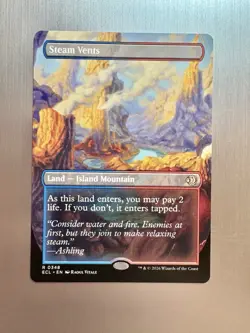 Steam Vents - 348 - MTG: Lorwyn Eclipsed - Reversible Shockland - Borderless - Image 1