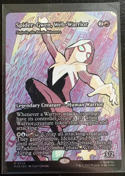 Spider-Gwen Web Warrior M 24 MTG Spiderman BORDERLESS 0024 FOIL - Image 1
