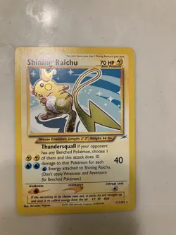 Pokemon TCG Shining Raichu Neo Destiny Holo Card 111/105 Secret Rare NM - Image 1
