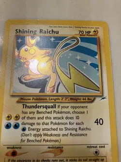 Pokemon TCG Shining Raichu Neo Destiny Holo Card 111/105 Secret Rare NM - Image 2