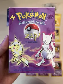 Pokemon WOTC Zap! COMPLETE Theme Deck Base Set 1999 (Used See Description) - Image 2