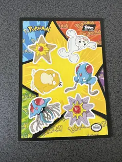 Pokemon Water Types Black Topps 1999 Sticker Card Excellent - Image 1