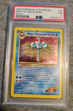 POKEMON GYM HEROES #10 MISTY'S TENTACRUEL HOLO PSA 7 NM 🔥 - Image 1