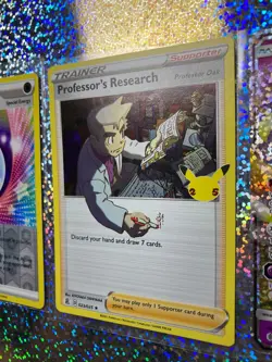 Pokemon TCG Celebrations: 60/145 Tapu Lele GX; 023/025 Professor's Research - Image 5