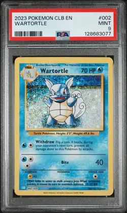Pokemon Classic Collection Wartortle Holo CLB 002/034 PSA 9 - Image 1