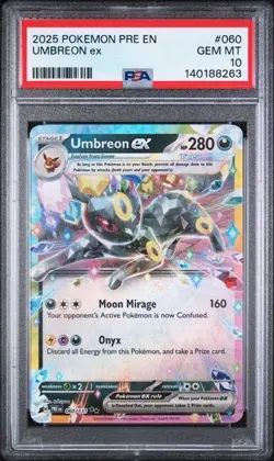 2025 POKEMON PRE EN-PRISMATIC EVOLUTIONS 060 UMBREON EX - PSA 10 - Image 1