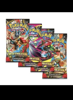 Pokemon TCG - Mega Evolution - Booster Pack Art Set x4 - New And Sealed - Image 1