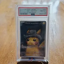 Pokemon Pikachu with Grey Felt Hat Promo Van Gogh PSA 10 SV Scarlet Violet #085 - Image 1