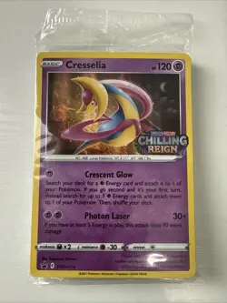 Pokemon SWSH Chilling Reign Sealed Build and Battle Deck Cresselia SWSH114 Promo - Image 1