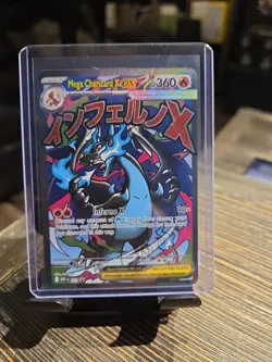 Pokemon TCG Mega Charizard X EX Black Star UPC Promo Full Holo Likely Scuffs - Image 1