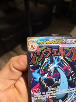 Pokemon TCG Mega Charizard X EX Black Star UPC Promo Full Holo Likely Scuffs - Image 4