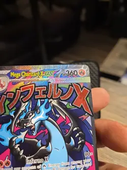 Pokemon TCG Mega Charizard X EX Black Star UPC Promo Full Holo Likely Scuffs - Image 5