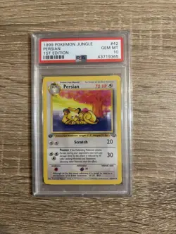 1999 POKEMON JUNGLE 1ST EDITION #42/64 PERSIAN PSA 10 - Image 1