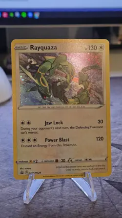 Pokemon Rayquaza SWSH029 Cosmos Holo Black Star Promo - Nm - Image 1