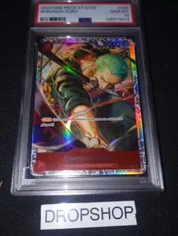 Carte One Piece English PSA 10 Roronoa Zoro OP01-025 SR ANGLAISE GEM MT - Image 1