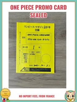 Monkey D Luffy Promo ONE PIECE ST21-014 Weekly Shonen Jump 2025 SEALED CARD - Image 1