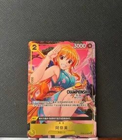 One Piece Card Chinese Nami OP06-101 Parallel Championship 25-26Regionals Season - Image 1