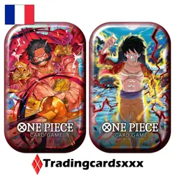[FR] One Piece - Lot de 2 Tin Pack Set OP10 Sang Royal : Luffy & Gol. D. Roger - Image 1
