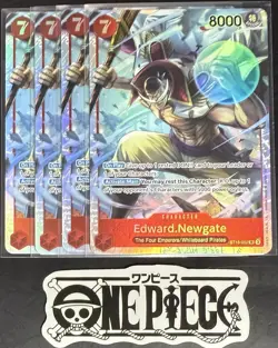 4x One Piece ST15-002 SR Edward.Newgate - English - Foil - Playset - TCG - NM/M - Image 1