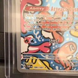 Pokemon Tatsugiri 186/167 Sv06 Twilight Masquerade Illustration Rare Holo Card - Image 5