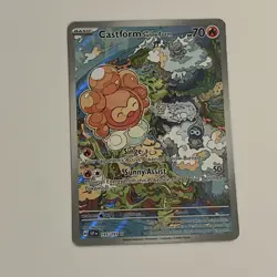 Castform Sunny Form 195/191 Sv08: Surging Sparks Holo Full Art Pokemon Card - Image 1